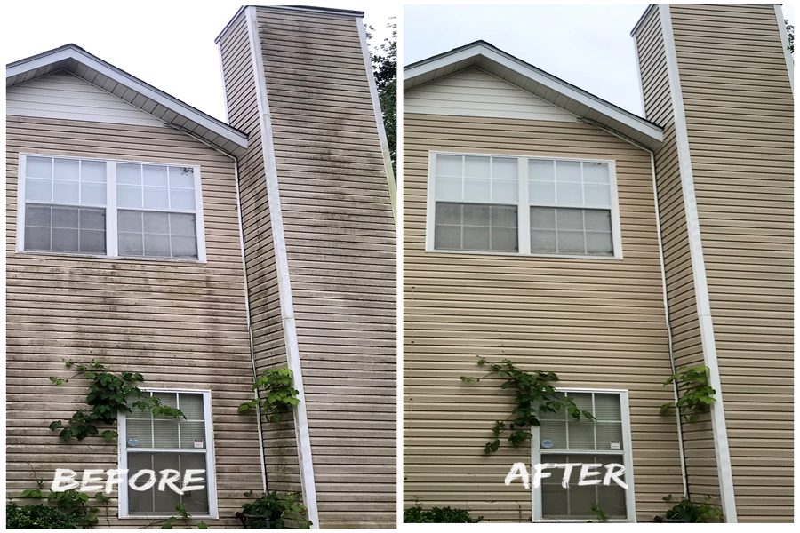 House Washing Before & After